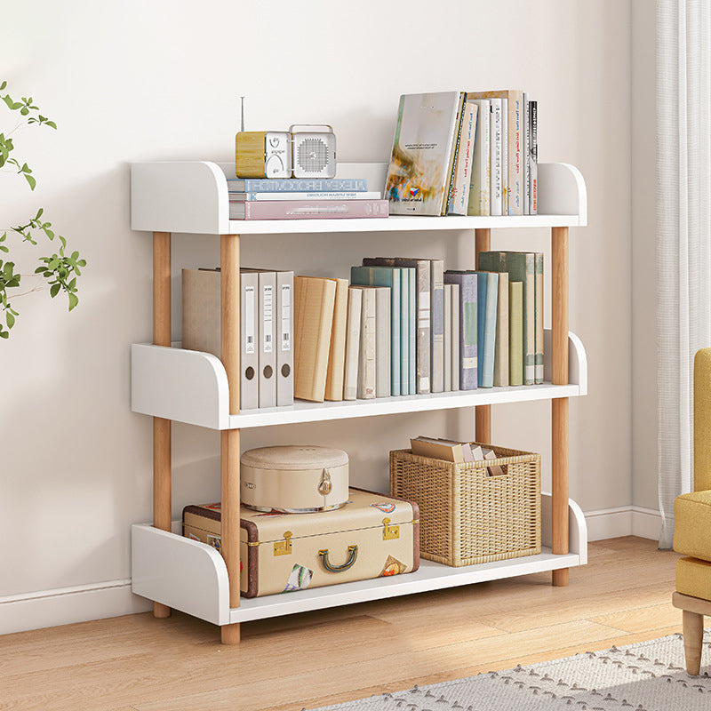Scandinavian Standard Bookshelf Open Back Engineered Wood Bookcase