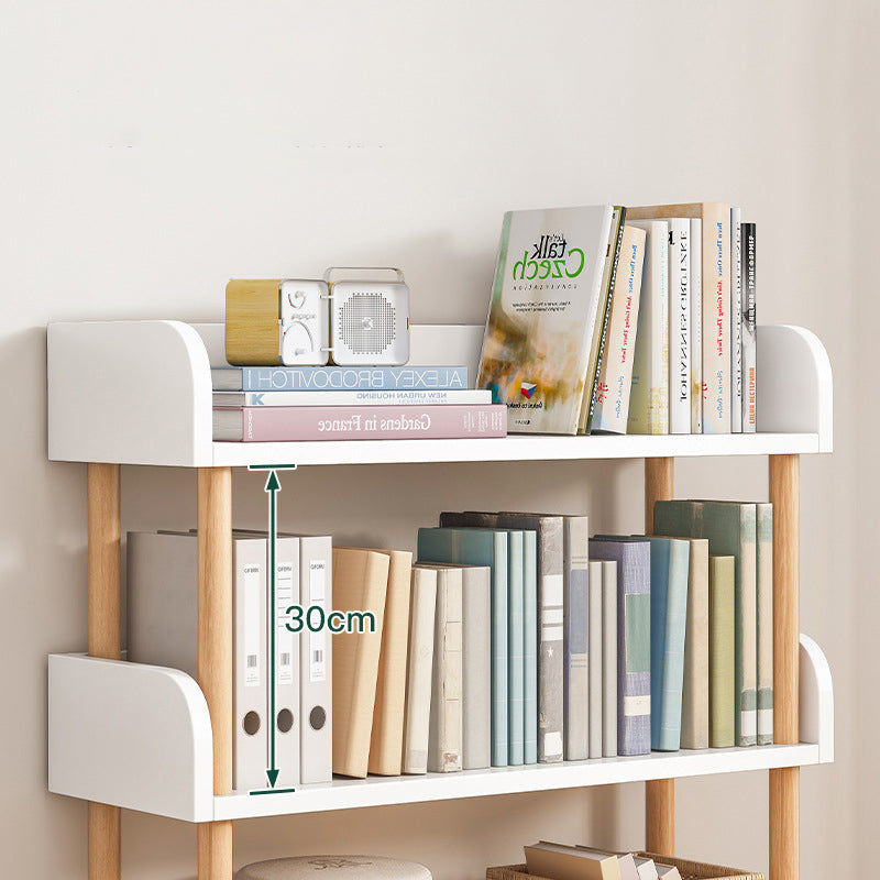 Scandinavian Standard Bookshelf Open Back Engineered Wood Bookcase