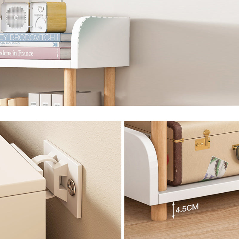 Scandinavian Standard Bookshelf Open Back Engineered Wood Bookcase