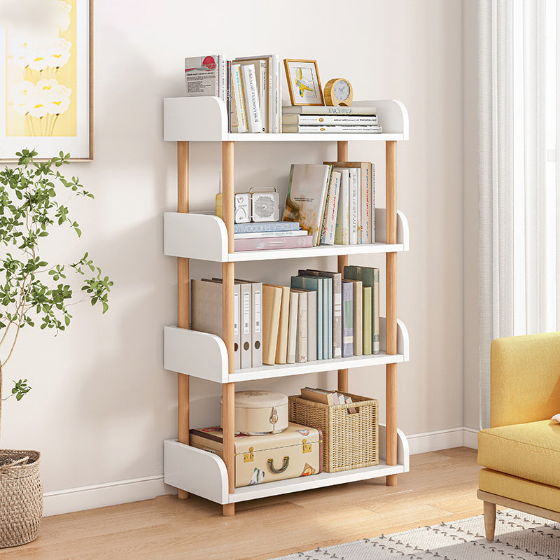 Scandinavian Standard Bookshelf Open Back Engineered Wood Bookcase
