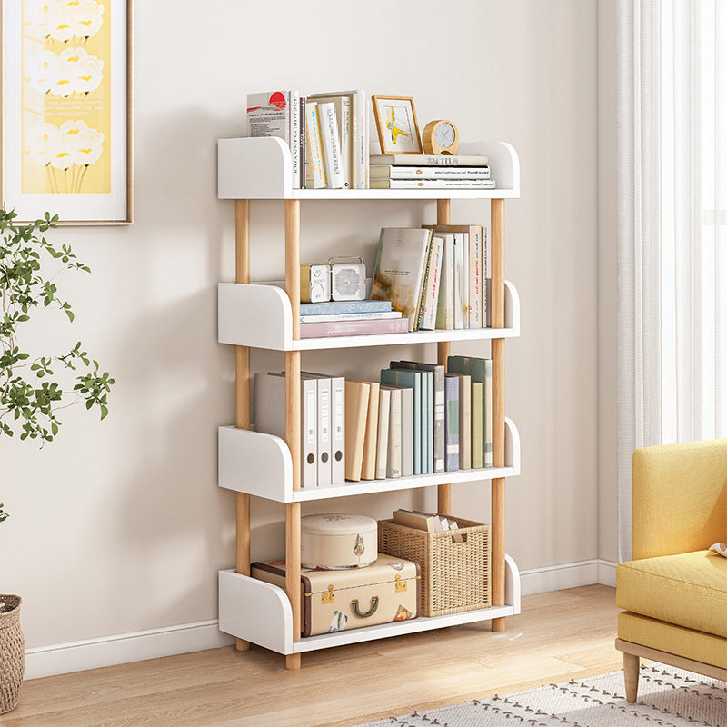 Scandinavian Standard Bookshelf Open Back Engineered Wood Bookcase