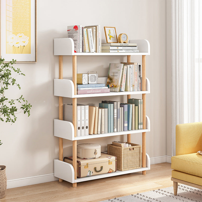 Scandinavian Standard Bookshelf Open Back Engineered Wood Bookcase