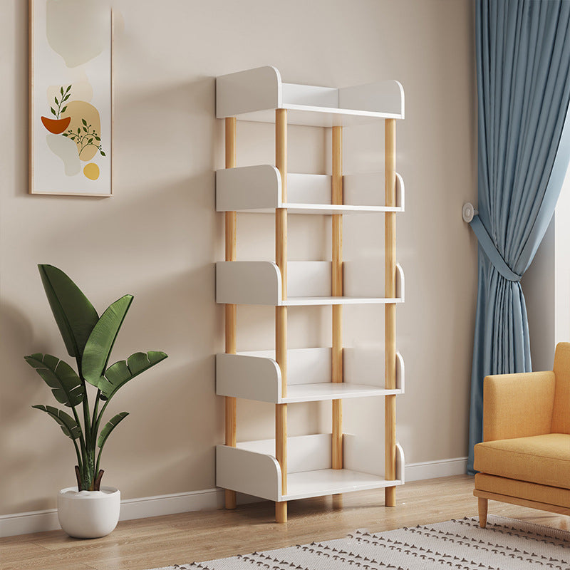Scandinavian Standard Bookshelf Open Back Engineered Wood Bookcase