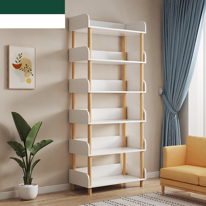 Scandinavian Standard Bookshelf Open Back Engineered Wood Bookcase