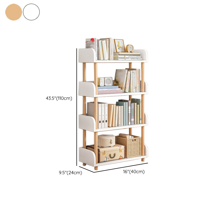 Scandinavian Standard Bookshelf Open Back Engineered Wood Bookcase