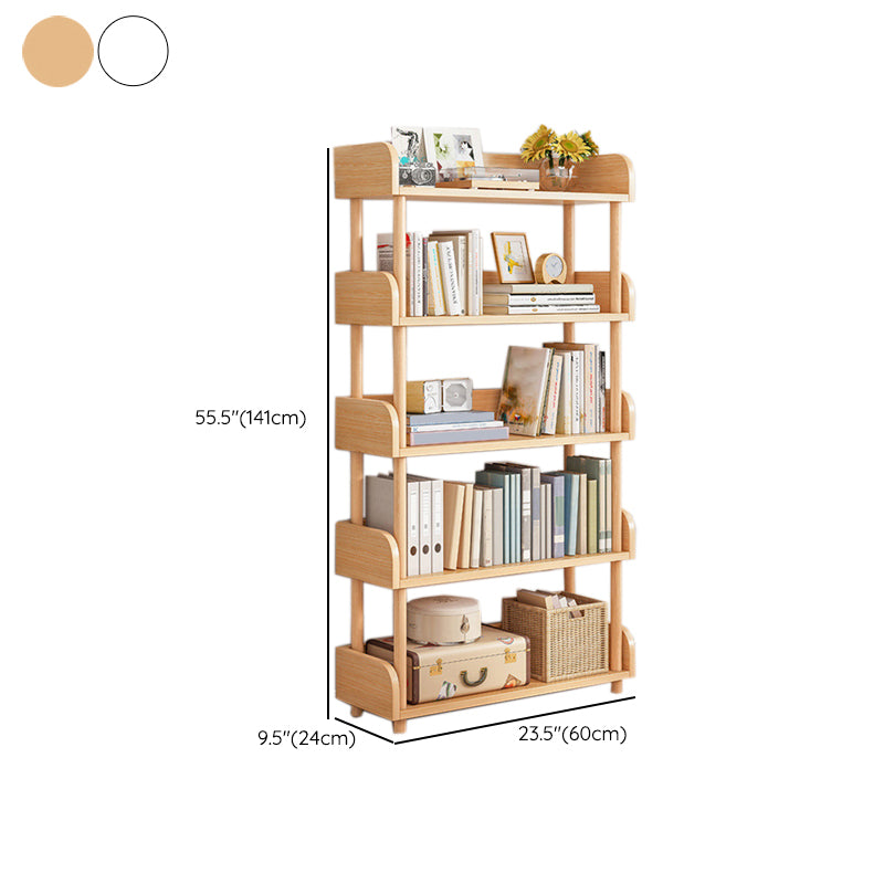 Scandinavian Standard Bookshelf Open Back Engineered Wood Bookcase