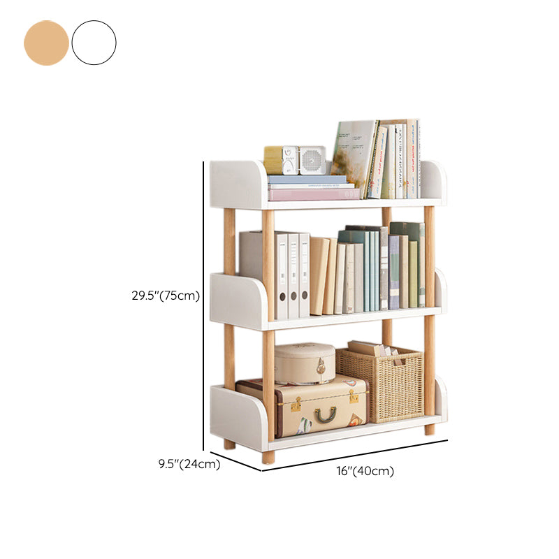 Scandinavian Standard Bookshelf Open Back Engineered Wood Bookcase