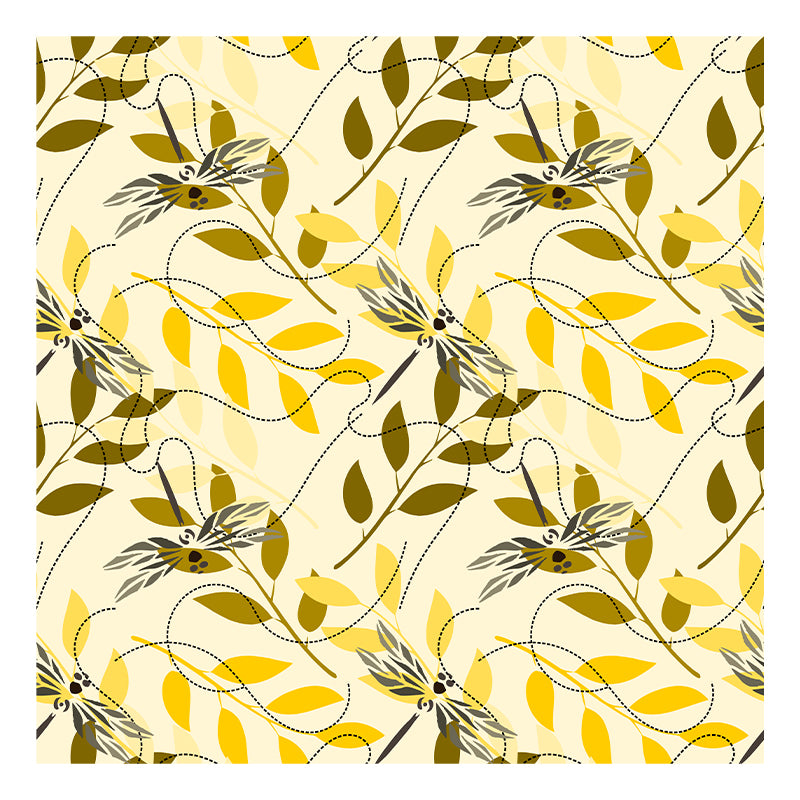 Plant Illustration Wall Mural Wallpaper Sitting Room Wall Mural