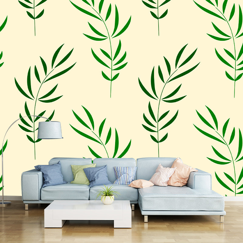 Illustration Environment Friendly Mural Wallpaper Plant Pattern Living Room Wall Mural