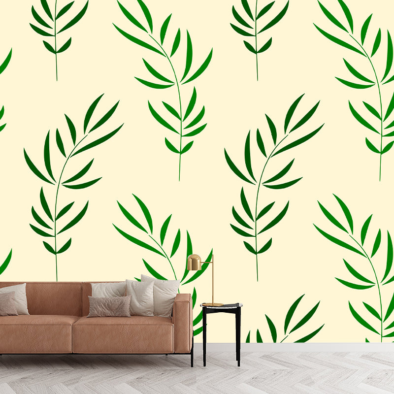 Illustration Environment Friendly Mural Wallpaper Plant Pattern Living Room Wall Mural
