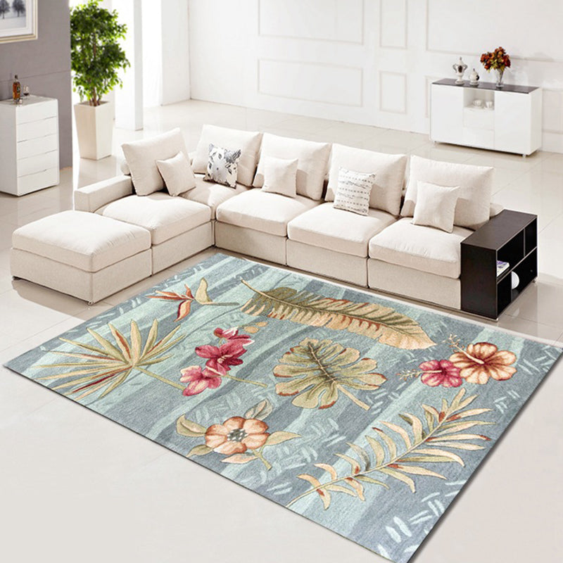 Modern Beige Rug Polyester Graphic Indoor Rug Washable Rug for Home Decor