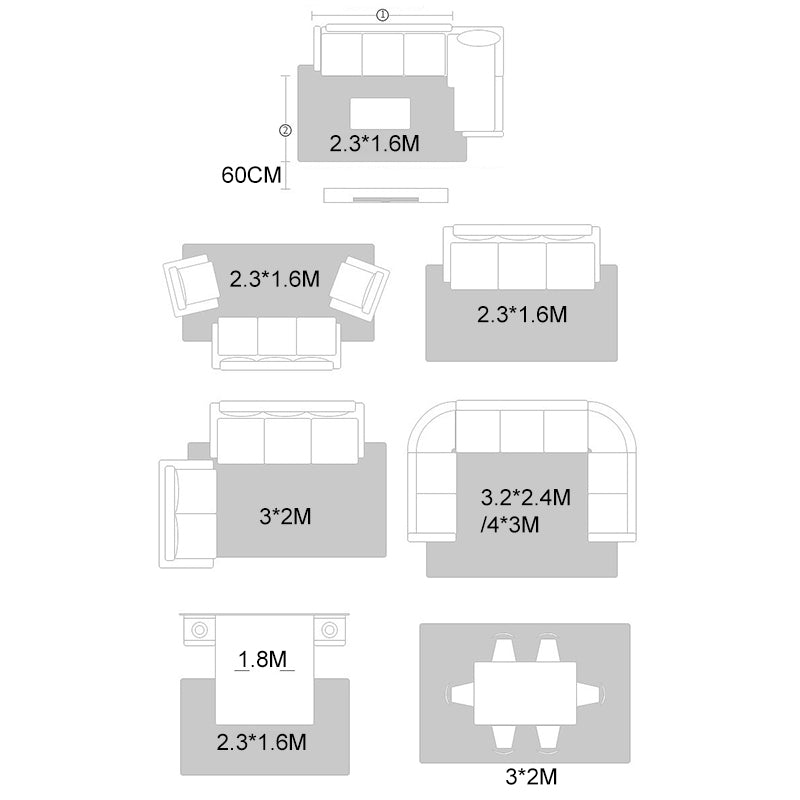 Light Blue Artistical Rug Contrast Color Polyester Rug Washable Rug for Home Decor