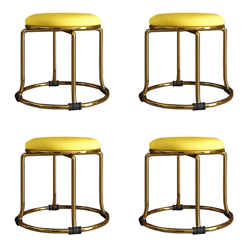 Fabric Standard Stool Modern Style Simple Household Round Stool