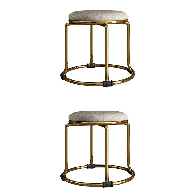 Fabric Standard Stool Modern Style Simple Household Round Stool