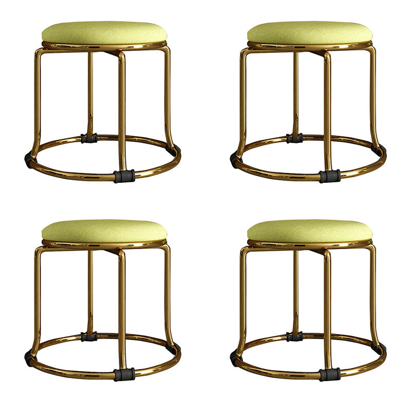 Fabric Standard Stool Modern Style Simple Household Round Stool