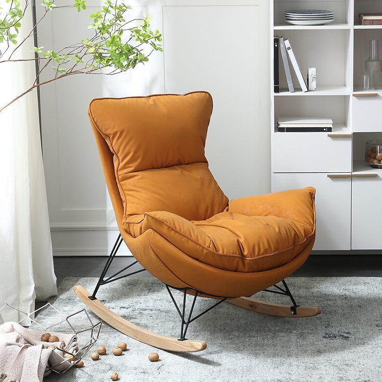Modern Style Rocking Chair Indoor Sofa Rocking Chair with Cushion