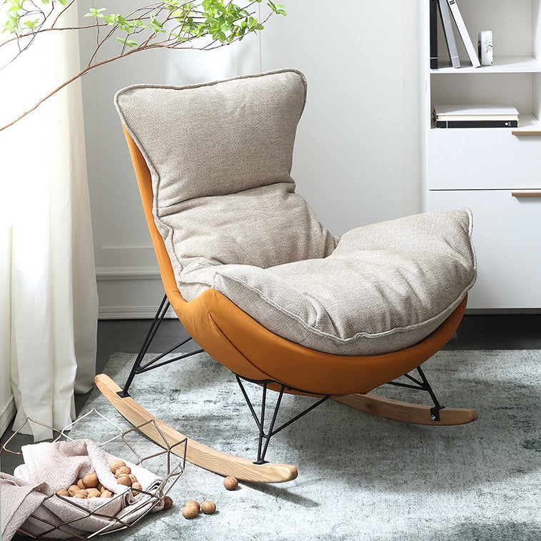 Modern Style Rocking Chair Indoor Sofa Rocking Chair with Cushion