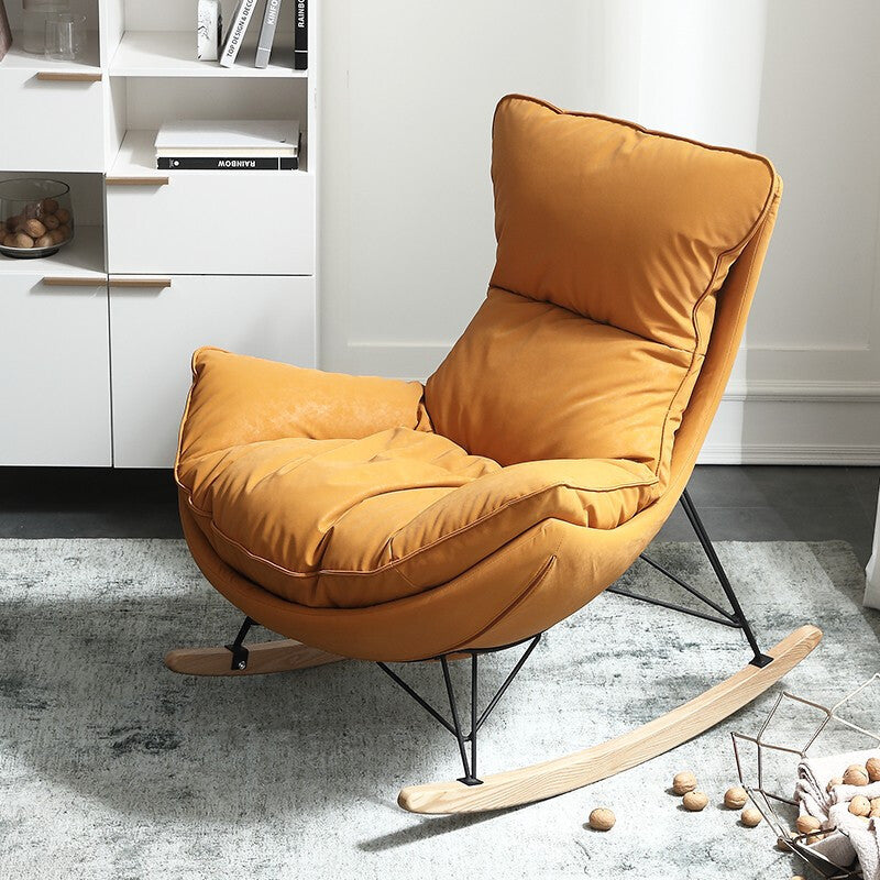 Modern Style Rocking Chair Indoor Sofa Rocking Chair with Cushion