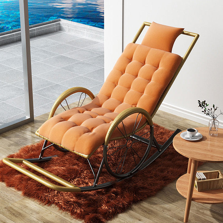 Contemporary Style Rocking Chair Rattan Rocking Chair for Leisure