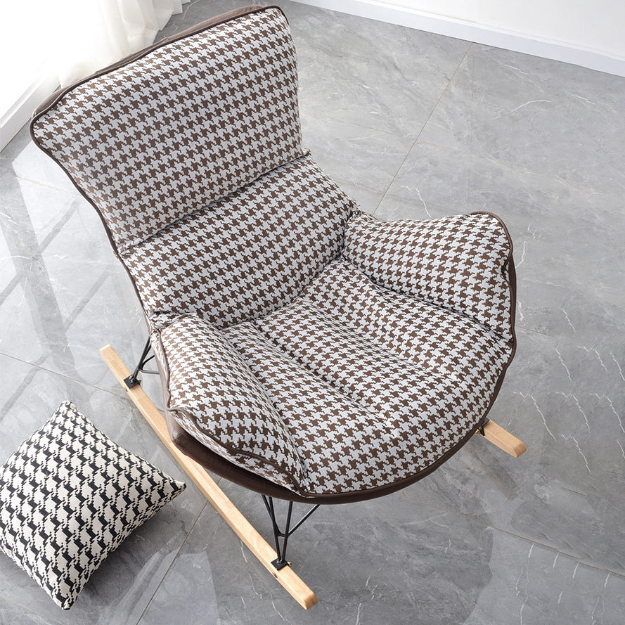 Contemporary Style Nursery Rocking Chair Indoor Rocking Chair with Ottoman