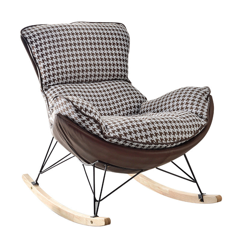 Contemporary Style Nursery Rocking Chair Indoor Rocking Chair with Ottoman