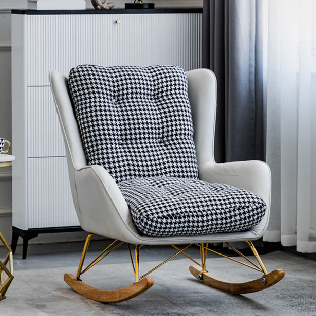 Living Room Light Luxury Lazy Sofa Chair Leisure Chaise Home Rocking Chair