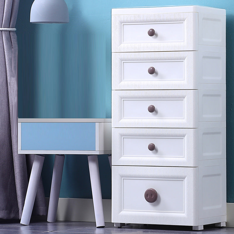 Contemporary Vertical Baby Dresser Plastic Kids Furniture for Bedroom