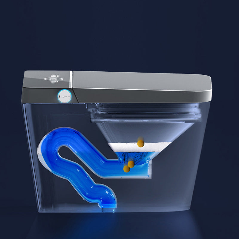 Contemporary Siphon Jet Flush Toilet Floor Mount Toilet Bowl for Bathroom