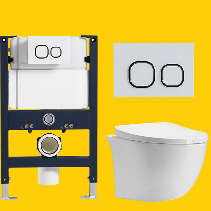 Contemporary One Piece Toilet Bowl Wall Mount Porcelain Flush Toilet