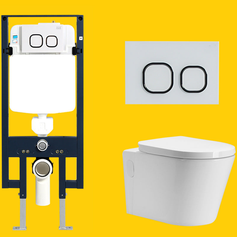 Contemporary One Piece Toilet Bowl Wall Mount Porcelain Flush Toilet