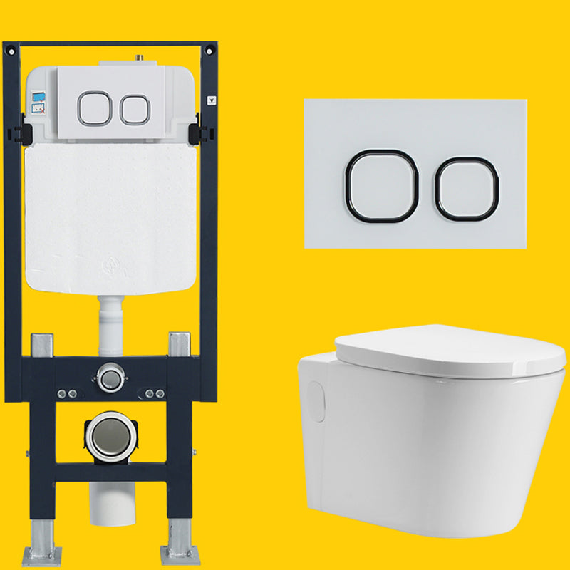 Contemporary One Piece Toilet Bowl Wall Mount Porcelain Flush Toilet