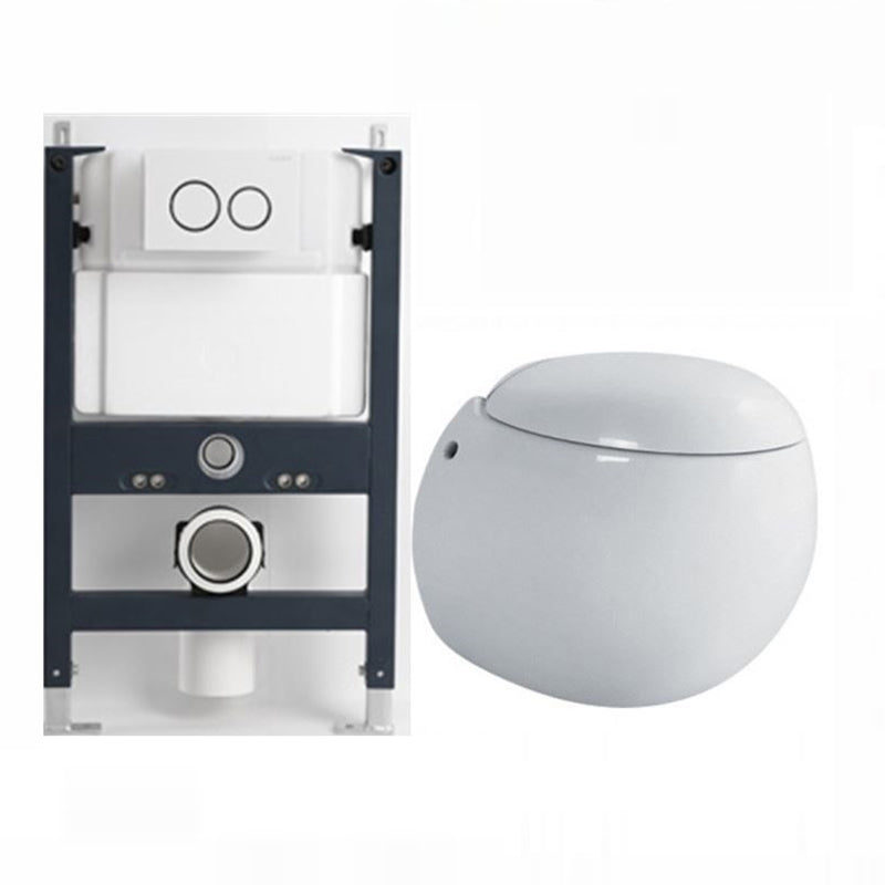 Modern Ceramic Flush Toilet Wall Mount White Urine Toilet with Seat for Bathroom