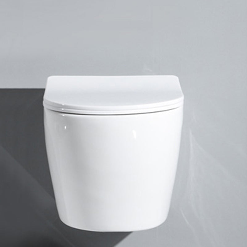 Modern Ceramic Flush Toilet Wall Mount White Urine Toilet with Seat for Bathroom