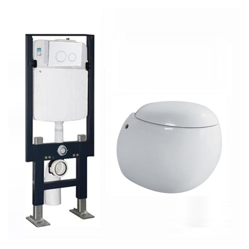 Modern Ceramic Flush Toilet Wall Mount White Urine Toilet with Seat for Bathroom