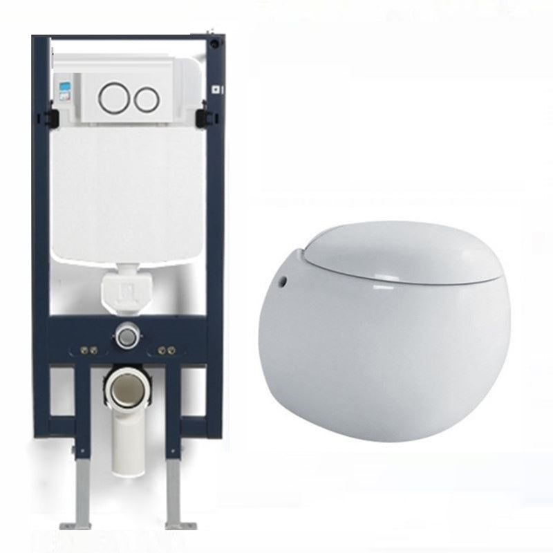 Modern Ceramic Flush Toilet Wall Mount White Urine Toilet with Seat for Bathroom