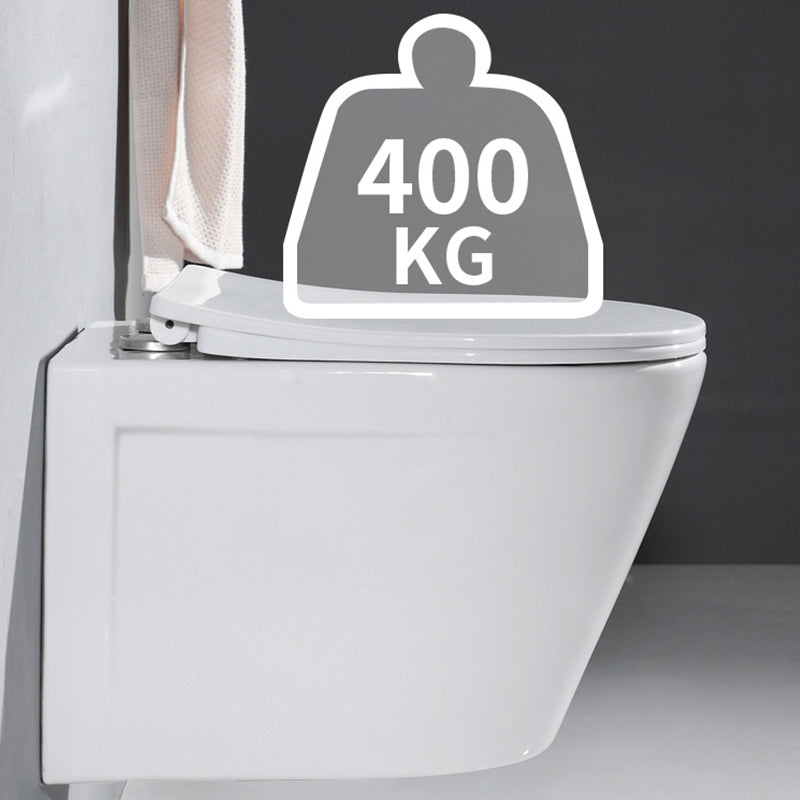 Modern Ceramic Flush Toilet Wall Mount White Urine Toilet with Seat for Bathroom