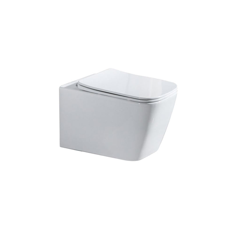 Modern Ceramic Flush Toilet Wall Mount White Urine Toilet with Seat for Bathroom