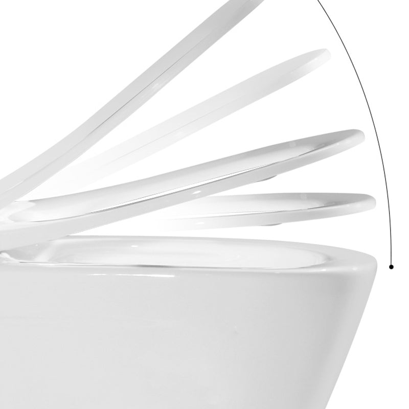 Modern Ceramic Flush Toilet Wall Mount White Urine Toilet with Seat for Bathroom