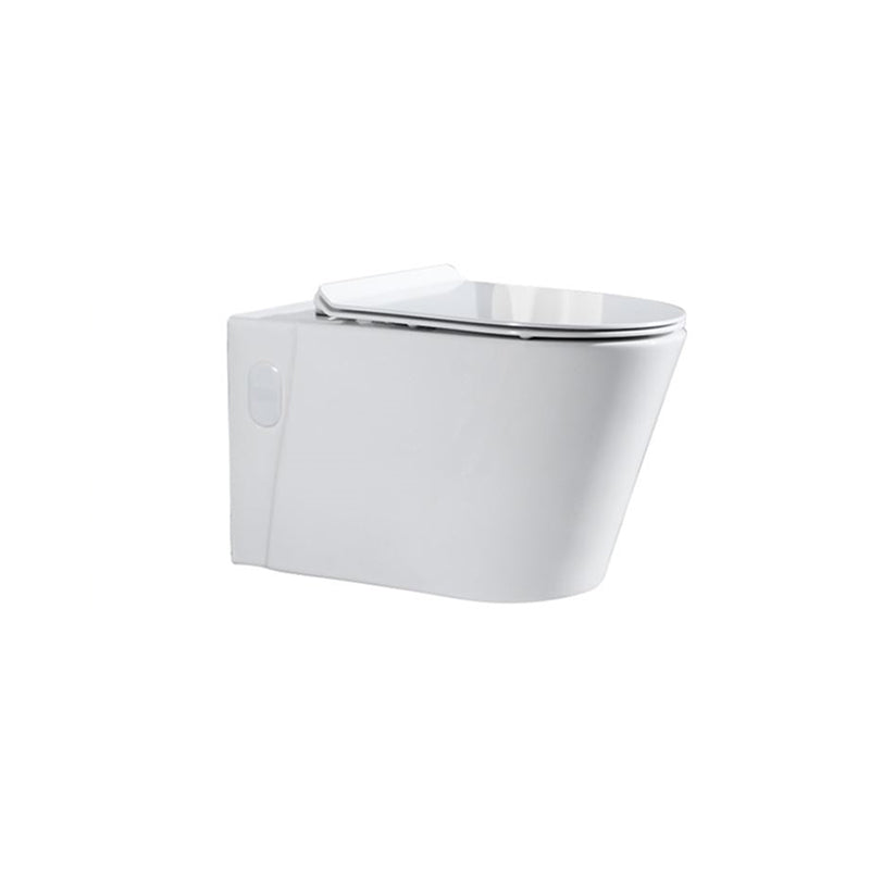 Modern Ceramic Flush Toilet Wall Mount White Urine Toilet with Seat for Bathroom
