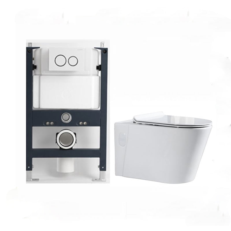 Modern Ceramic Flush Toilet Wall Mount White Urine Toilet with Seat for Bathroom