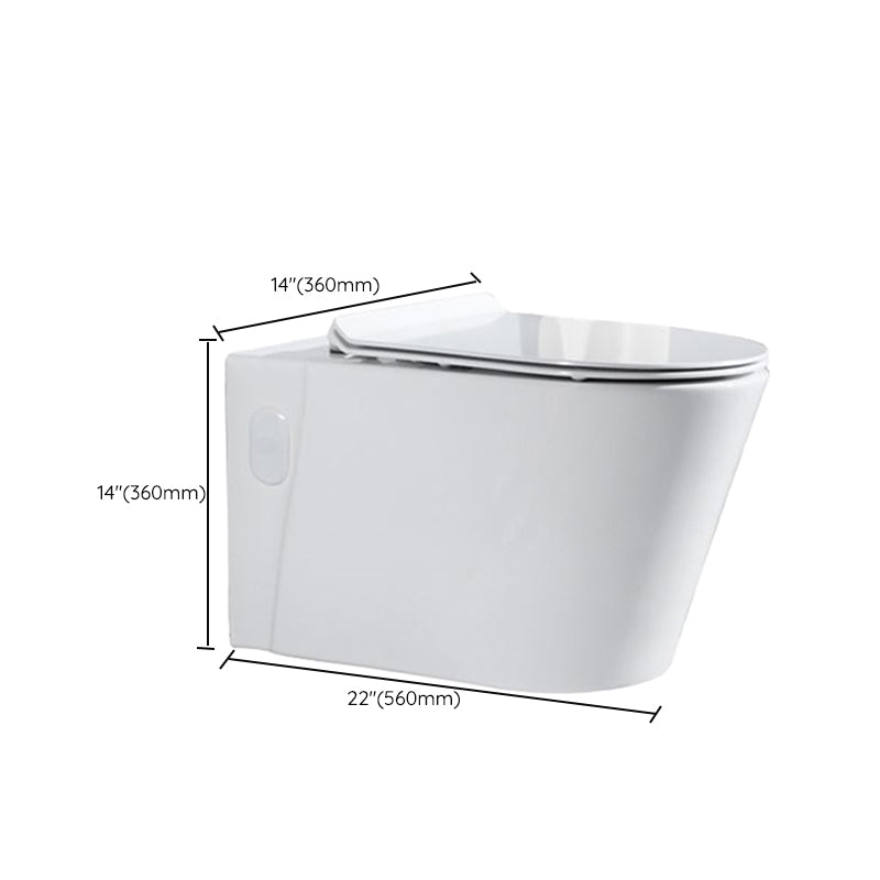 Modern Ceramic Flush Toilet Wall Mount White Urine Toilet with Seat for Bathroom