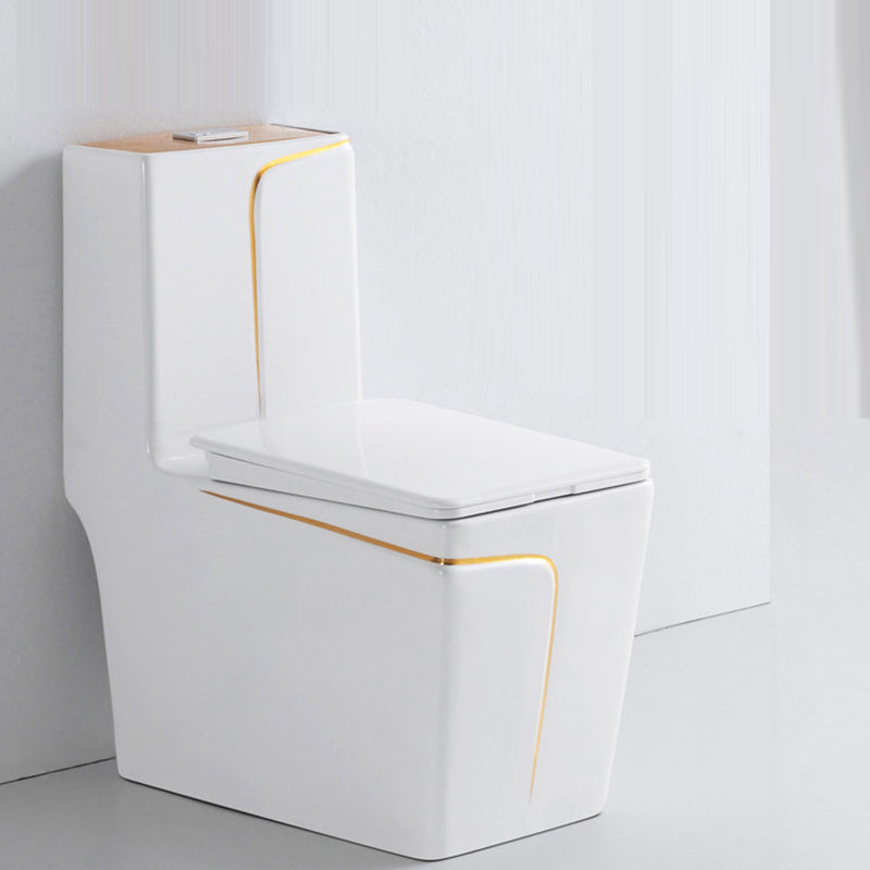 Traditional White Ceramic Flush Toilet Seat Included Urine Toilet for Washroom
