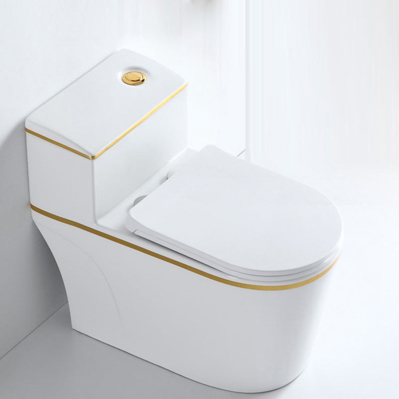 Traditional White Ceramic Flush Toilet Seat Included Urine Toilet for Washroom