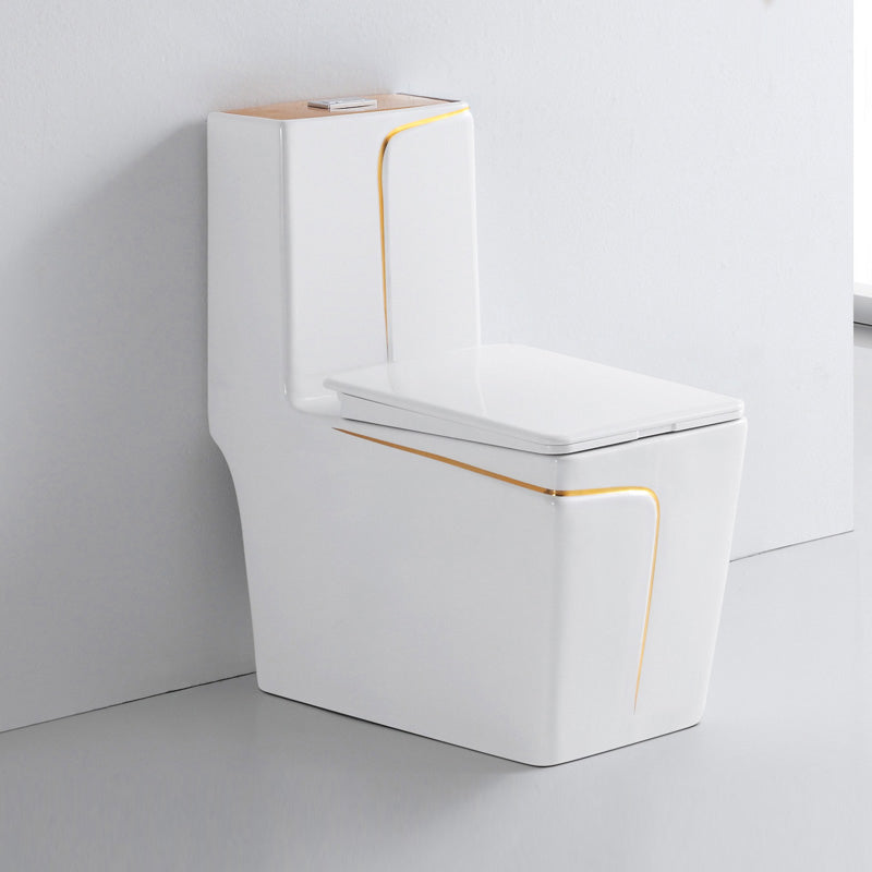 Traditional White Ceramic Flush Toilet Seat Included Urine Toilet for Washroom