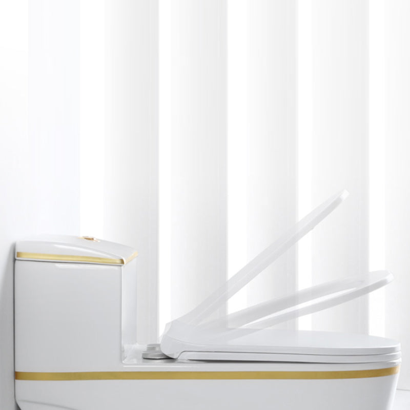 Traditional White Ceramic Flush Toilet Seat Included Urine Toilet for Washroom
