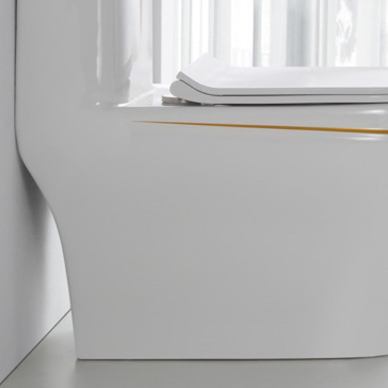 Traditional White Ceramic Flush Toilet Seat Included Urine Toilet for Washroom