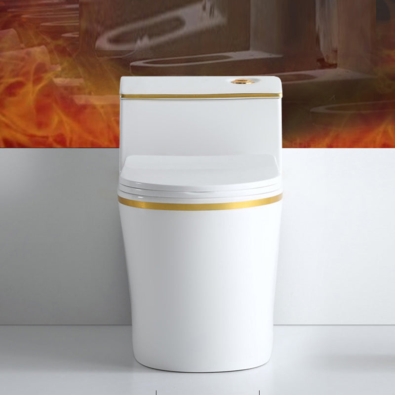 Traditional White Ceramic Flush Toilet Seat Included Urine Toilet for Washroom