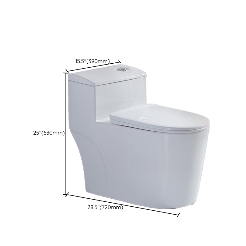 Traditional White Ceramic Flush Toilet Seat Included Urine Toilet for Washroom
