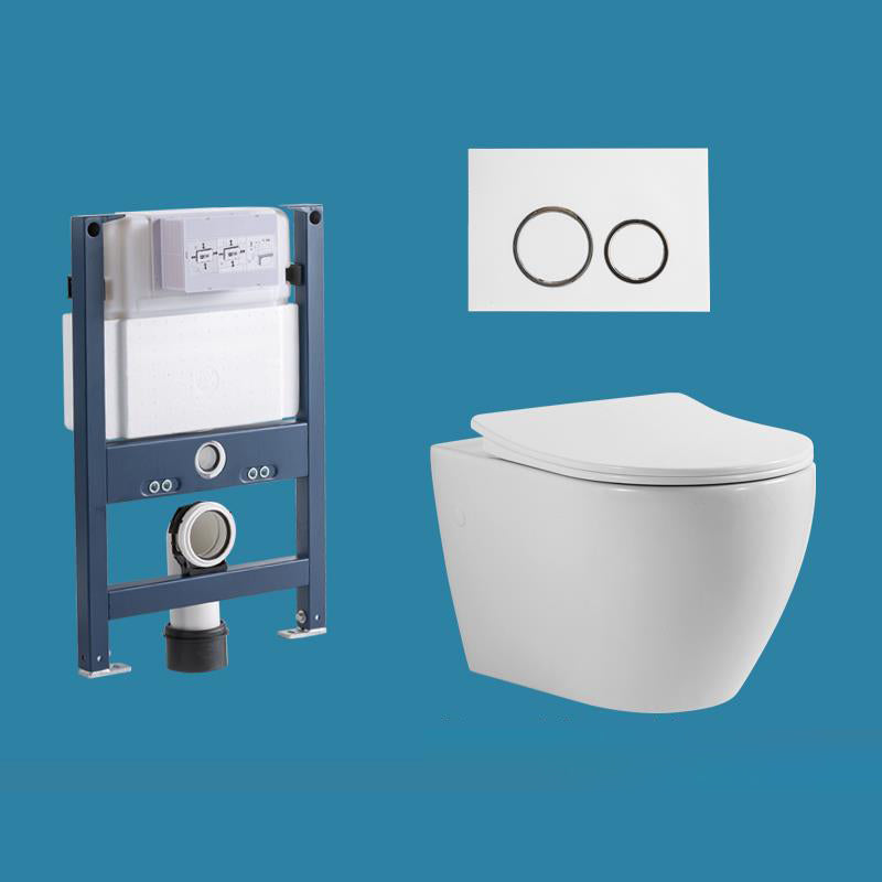 Modern Ceramic Flush Toilet Wall Mount White Urine Toilet for Washroom