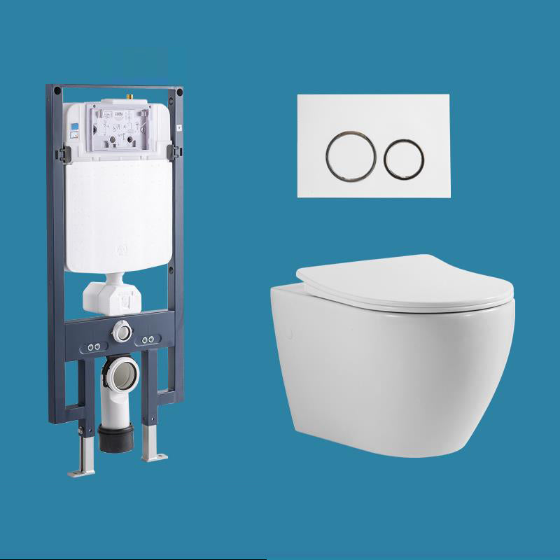 Modern Ceramic Flush Toilet Wall Mount White Urine Toilet for Washroom